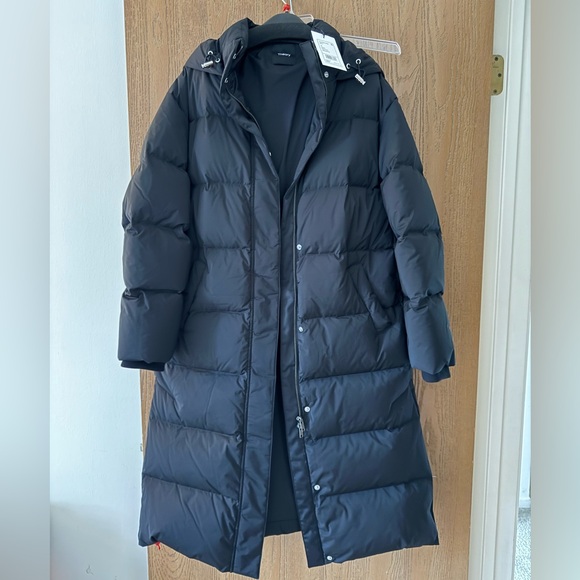 Theory Side-Button Puffer Coat in City Poly NWT - Picture 4 of 5